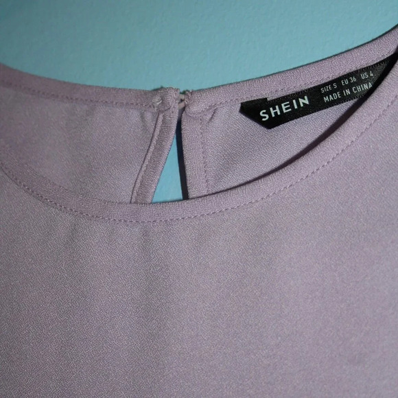 SHEIN Scalloped Sleeve Lilac Tank Top Women's Small Modest - Picture 8 of 14
